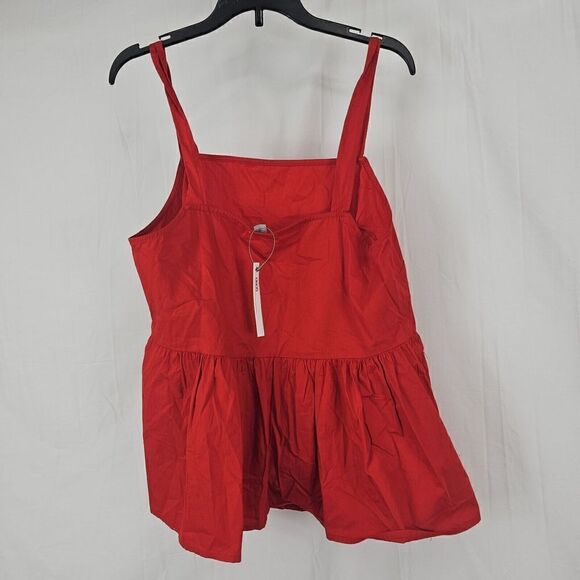 ASOS Red Tank Sleeveless Cami Women's Size 4 Pleated - Picture 4 of 7